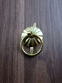 1pc Plain Drawer Handle, Gold Iron Drawer Pull For Home - Yellow - View 4