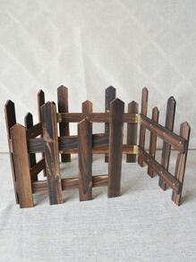 1pc Wooden Garden Fence - Brown - View 2