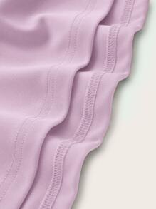 SHEIN Unity Đầm Plus Size màu trơn Thanh lịch - Màu Lilac Tím - Xem 4