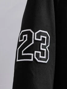 SHEIN Tween Boy 绗缝标语图案夹棉外套