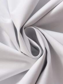 1pc Solid Color 100% Blackout Thermal Insulated Hook Window Curtain - White - View 6