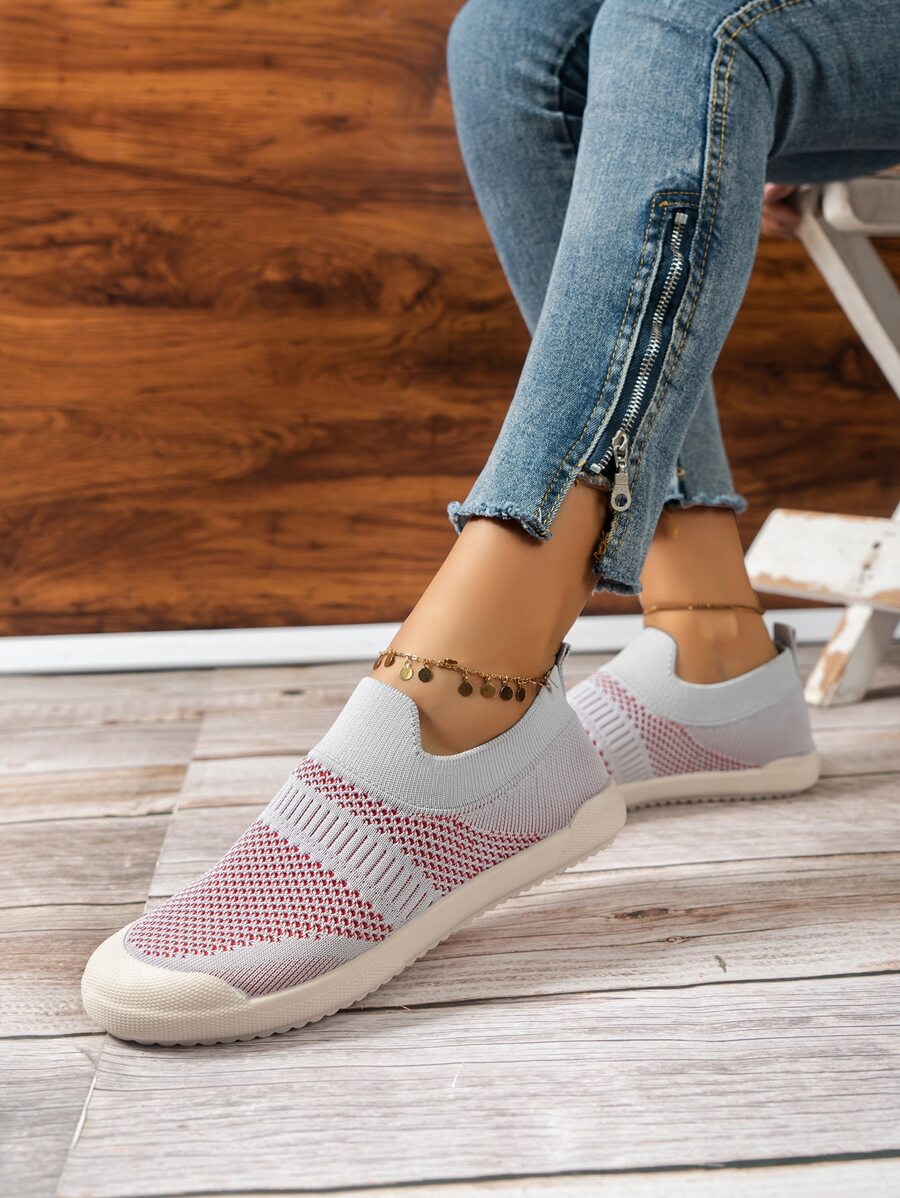 Color Block Slip On Shoes - Multicolor - View 1