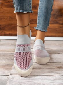Color Block Slip On Shoes - Multicolor - View 2