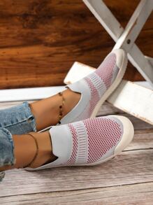 Color Block Slip On Shoes - Multicolor - View 4