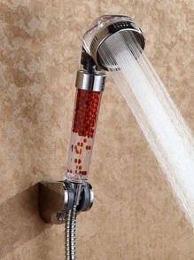 Cabezal de ducha de aumento de presión de 1 pieza, rociador de ducha de mano de filtración - transparente - Ver 1