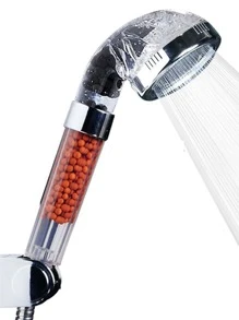 Cabezal de ducha de aumento de presión de 1 pieza, rociador de ducha de mano de filtración - transparente - Ver 4