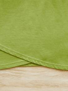 SHEIN Tank Tops & Camis Bé Gái màu trơn Giải trí - màu xanh lá - Xem 3