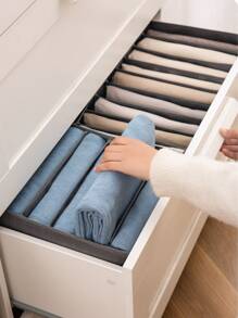 1 件裤子收纳盒，牛仔裤分隔收纳盒，衣柜 9 格收纳篮装饰秋季装饰节日装饰房间装饰家居装饰秋季装饰卧室装饰 - 灰色 - 查看 2