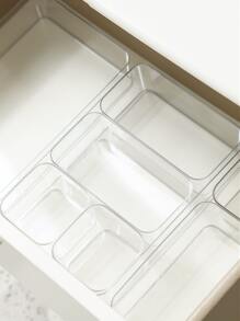 1pc Clear Stationery Storage Box - Clear - View 4