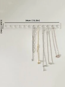 1 Pieza Estante De Almacenamiento De Joyería Decorada Con Diamantes De Imitación, Regalo Para El Día De San Valentín - transparente - Ver 5