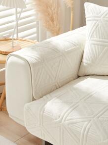 1入組素色顏色沙發巾 - 白色 - 查看 4