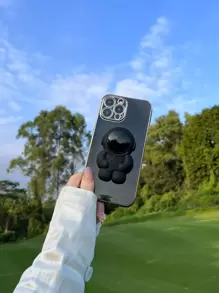 Phone Case With Astronaut Design Holder - Black - View 6