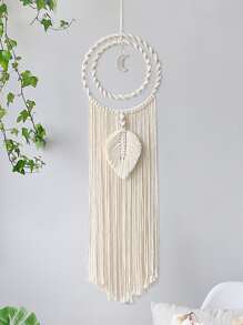 1 pieza Atrapasueños con diseño de luna con fleco - Caqui - Ver 4