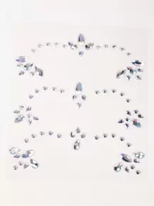 STARTTOOS 1Pc 3D mô phỏng Rhinestone trang trí mặt dán DIY mặt hóa trang dán mắt - Nhiều màu - Xem 6