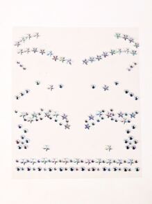 1Pc 3D Simulation Star Graphics Rhinestone Decorative Face Stickers Diy Masquerade Eye Face Stickers - Multicolor - View 5