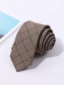 1pc Men Plaid Pattern Tie Durable, Versatile, And Stylish Ideal Choice For Gifts Casual Men Necktie - Multicolor - View 1