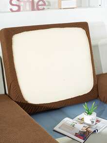 1入組素色有彈性沙發座套 - 咖啡棕 - 查看 4