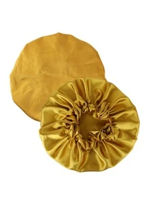 1pc Satin Wig Bonnet - Gold - View 5