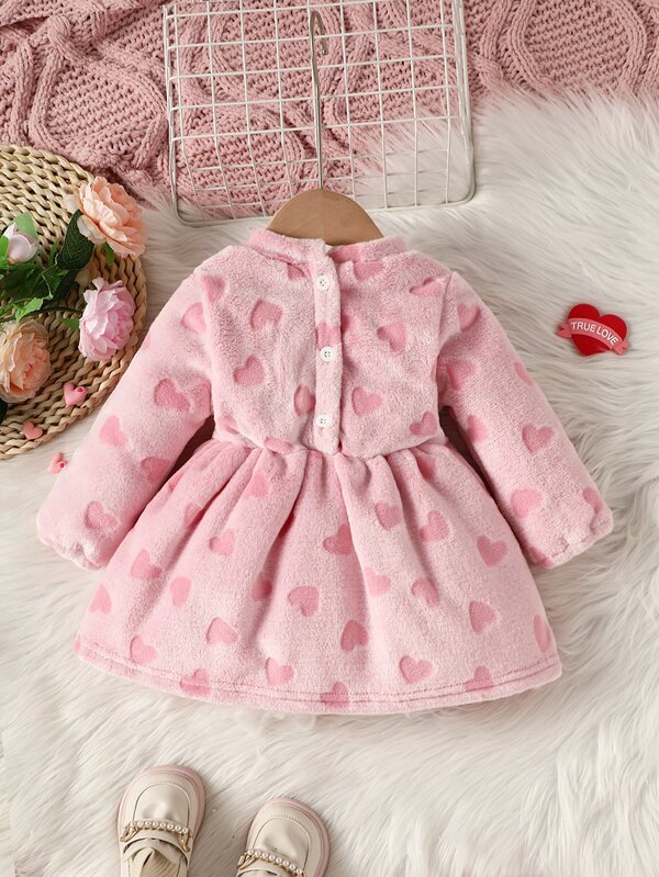 Baby Heart Print Dress & Bag SHEIN USA