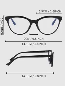 Gafas de montura de ojo de gato, accesorios de gafas transparentes, accesorios de gafas para mujeres