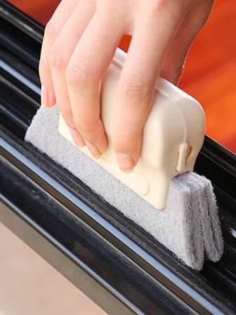 1入組隨機色二合一清潔工具窗戶邊框門凹槽清潔刷門清潔工具手持