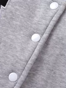SHEIN Baby Boy Letter Patched Thermal Lined Bomber Jacket & Sweatpants