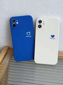 2 Stücke Paar Herzmuster Handytasche kompatibel mit iPhone 11, iPhone 13, iPhone 14 Pro Max - Verschiedenfarbig - Übersicht 2