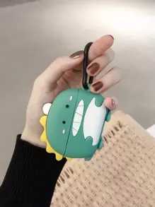 Funda de silicona verde en forma de dragón lindo y de dibujos animados de manzana para auriculares Bluetooth - Verde - Ver 7