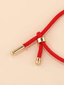 1 Pieza Sencilla & Moderna & Creativa Pulsera De Mujer Ajustable Diy - Rojo - Ver 2