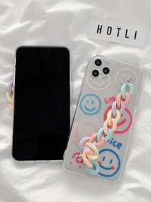 卡通图案手带手机壳，兼容 15/15Pro/15Plus/15Promax，国际版，非国内版 - 無色 - 查看 2