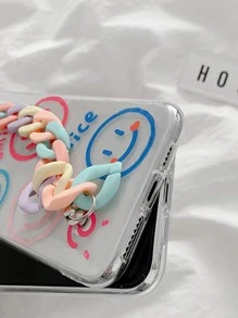 卡通图案手带手机壳，兼容 15/15Pro/15Plus/15Promax，国际版，非国内版 - 無色 - 查看 5