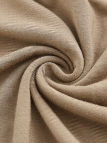 SHEIN ICON Star Patched Crop Tee - Khaki - View 4