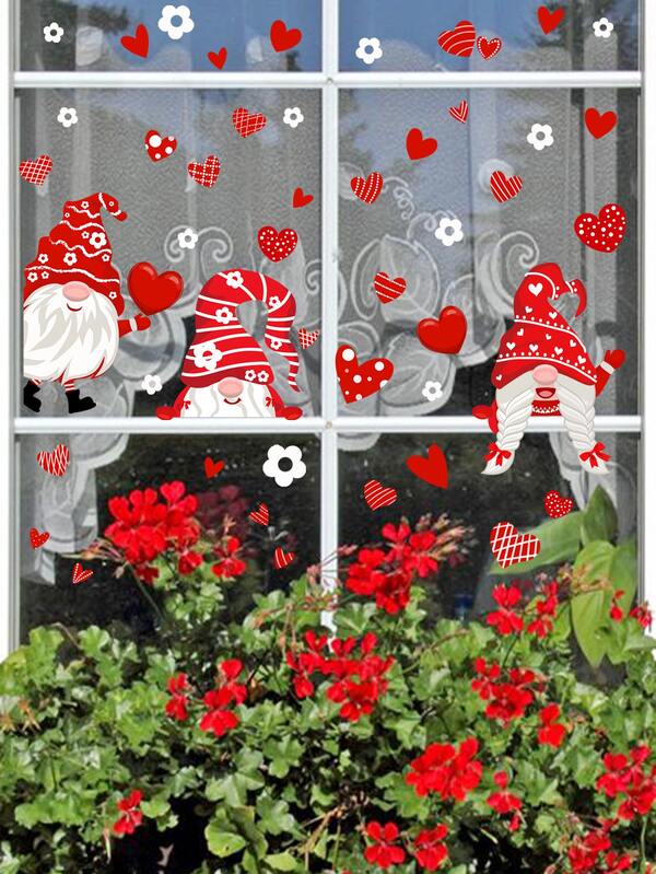 2pcs Christmas Gnome Print Wall Sticker SHEIN South Africa
