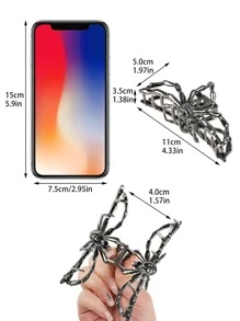 Goth Y2K Spider Design Hair Claw Party Gothic Punk Fall Winter Hair Clip Claw Clip Hair Accessories For Women For Vacation Outfits Woman - Multicolor - View 3