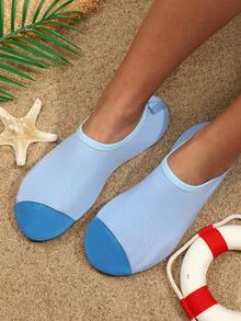 Calcetines de agua de dos tonos sin cordones - Azul - Ver 2