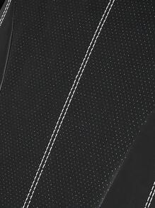 9pcs Stitch Detail Car Seat Cover - Black - View 4