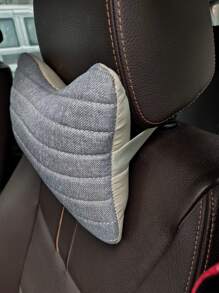 1 pieza Almohada cervical de rayas de coche - Gris - Ver 2