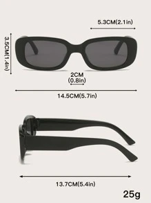 1pc Unisex Square Fashion Sunglasses, Suitable For Outings, Travel, Summer Accessories, Sports Style, Driving, Festivals, Beach, Music Festivals, Vacations, Family Outings, Golf, Hiking, Elegant Attire, Street Style Accessories, Vacation Atmosphere, Sports, Parties, Outdoor Activities, Street Style, Fishing, Holidays, Vacations - Grey - View 4