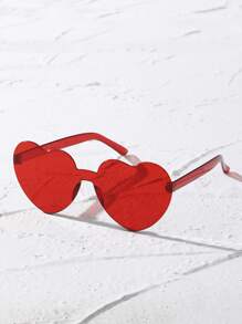 心形镜片时尚牛仔眼镜，适合夏季海滩度假、户外、旅行