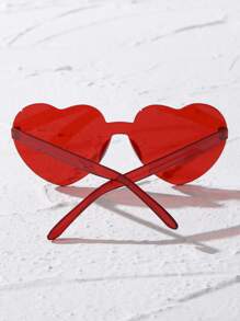 心形镜片时尚牛仔眼镜，适合夏季海滩度假、户外、旅行