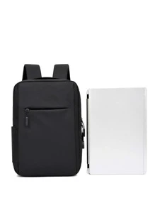 USB Charging Port Classic Backpack - Black - View 4
