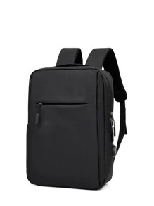 USB Charging Port Classic Backpack - Black - View 6