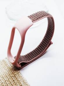 1pc 2 In 1 Watchband & Case Compatible With Xiaomi - Pink - View 1