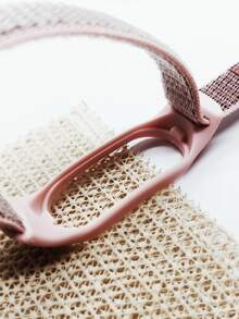 1pc 2 In 1 Watchband & Case Compatible With Xiaomi - Pink - View 3