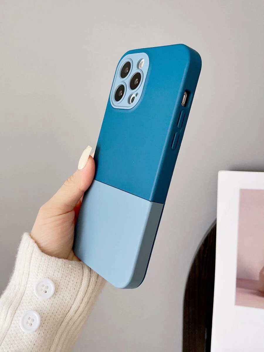 撞色手機殼 - 藍色 - 查看 1