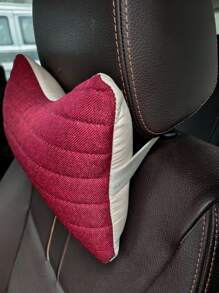 1 pieza Almohada cervical de rayas de coche - Burdeos - Ver 2