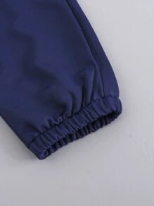 SHEIN Boys Letter Graphic Colourblock Hoodie & Joggers - Multicolor - View 5