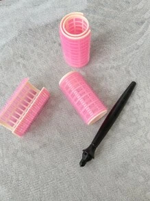 DAZY Self-adhesive Portable Hair Curler - Hot Pink - View 3