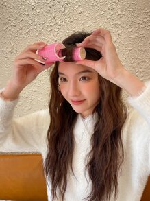 DAZY Self-adhesive Portable Hair Curler - Hot Pink - View 7