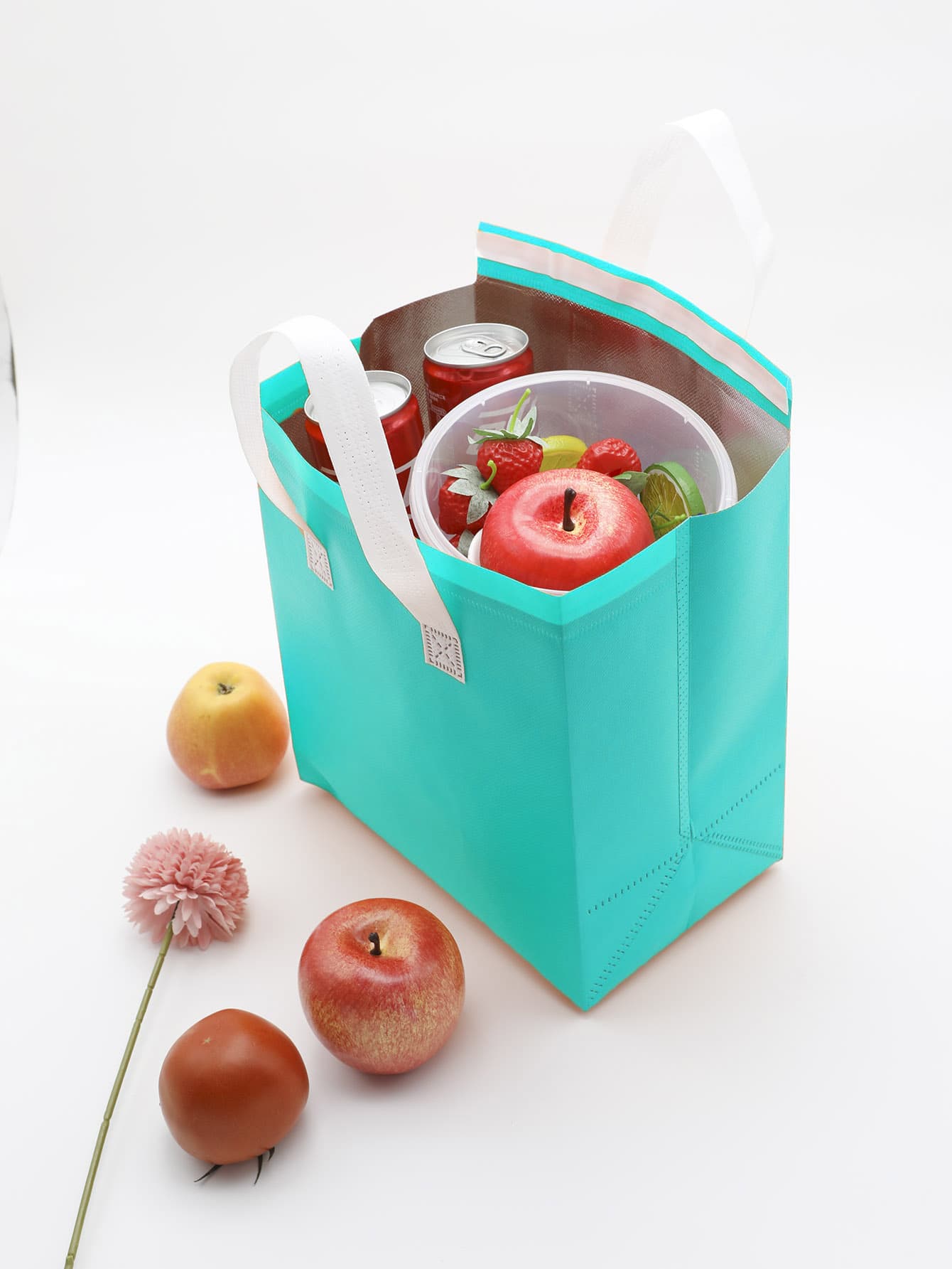 1pc Self-adhesive Disposable Lunch Bag - Blue - View 1